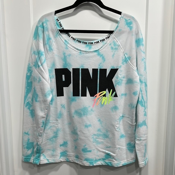 Pink Victoria’s Secret Off The Shoulder Tie-Dye Top - Picture 1 of 4
